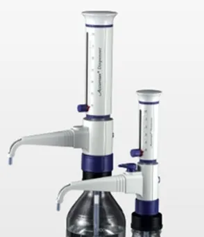 Dispensador de Volúmenes para Botella Análogo de 5-50 mL con Válvula de Seguridad Accumax