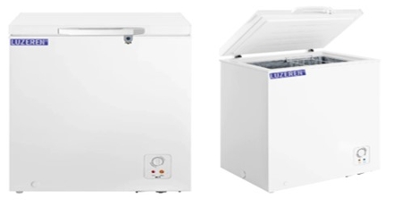Congelador horizontal de 189L (27°C) con puertas de cristal y llave de seguridad Luzeren