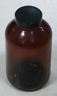 Frasco de vidrio ámbar 500 mL boca ancha tapa 53-400 – Luzeren