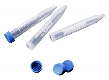 Tubo Polipropileno 15ml No Estéril Fondo Cónico Tapa Azul Biologix