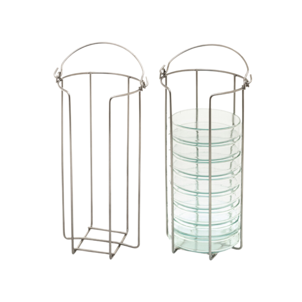 porta placas de petri en acero inoxidable aisi 304 , Isolab