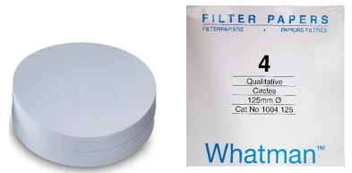 papel filtro # 4 de 12.5cm, 100/paq. whatman  