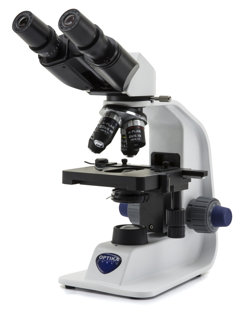 Microscopio Binocular B-157R-PL – 600x, Óptica PLAN, Iluminación LED, Batería Recargable - Optika