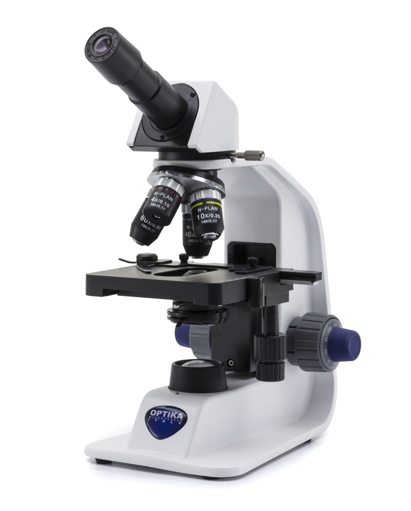 Microscopio Monocular B-153R-PL – 600x, N-PLAN, Batería Recargable - Optika