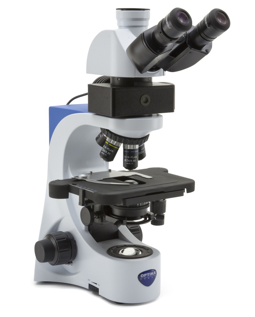 Microscopio Trinocular B-383LD Fluorescencia LED Optika