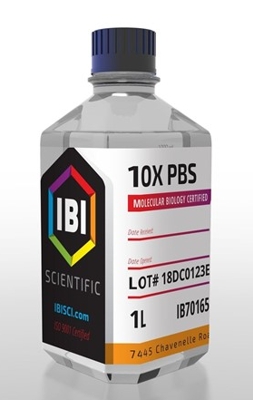 Buffer de Fosfatos PBS 10X Sin Calcio ni Magnesio 1 Litro IBI Scientific