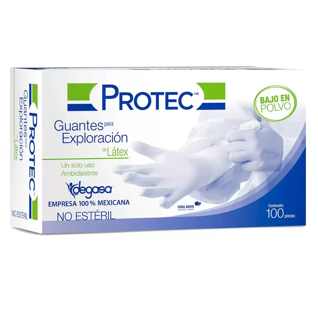 [ProTec-guante-ch100] protec guantes de látex chico 100 pzas 