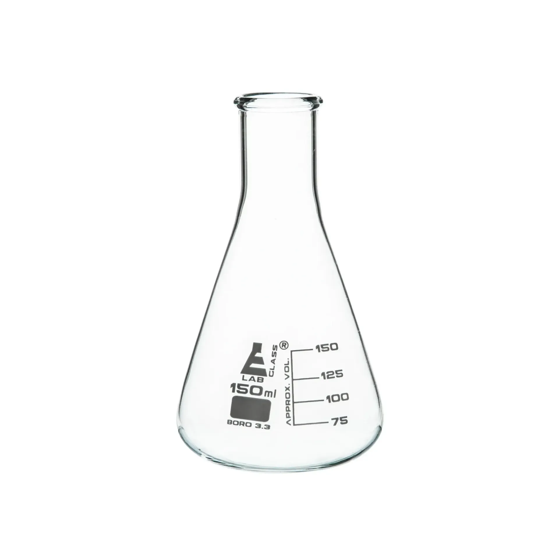 [CH0424E] Matraz Erlenmeyer de 150 ml de Vidrio Borosilicato con Cuello Estrecho Eisco