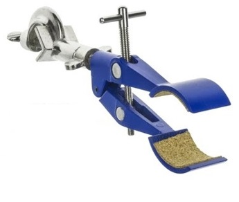 pinza metalica de 2 dedos con corcho. eisco.