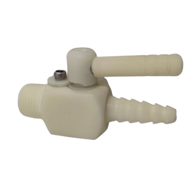 Válvula de Espiga 1/2" NPT Resistente a Químicos con Sellos de Viton