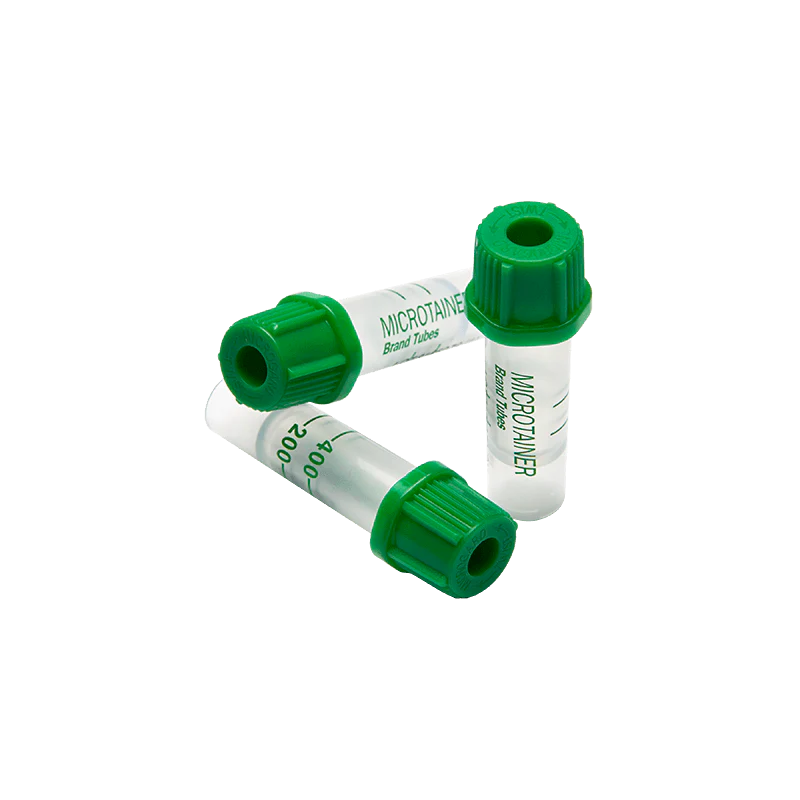 microtainer verde 400-600 ul con heparina de litio