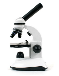 Microscopio Monocular Educacional con 3 objetivos (4x, 10x y 40x) e iluminación LED – Premiere