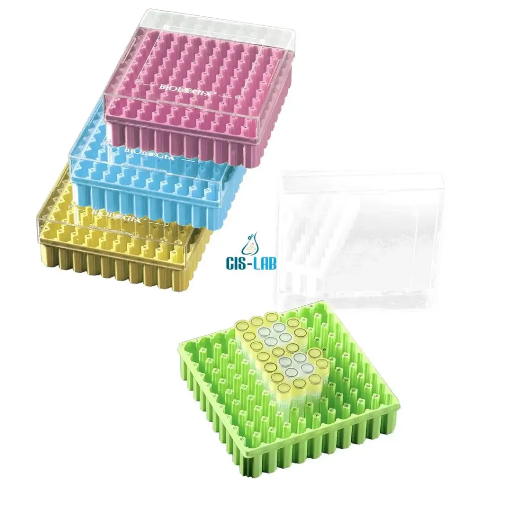 [90-9210] Caja Criogénica Policarbonato 100 Tubos 0.5/2.0ml Biologix