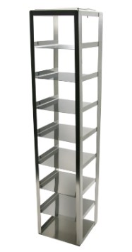 soporte de acero inoxidable para 8 criocajas. heathrow scientific