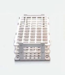 [079.01.006] Gradilla de PP Blanca Armable para 21 Tubos de 30 mm ISOLAB - 079.01.006