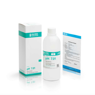Solución de calibración de pH 7.01 " 25°C, frasco 500 mL con certificado de análisis 