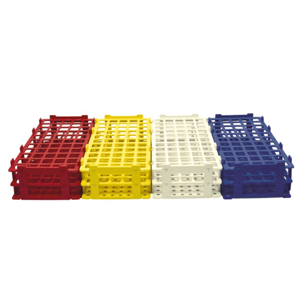 Gradilla de PP Azul Armable para 60 Tubos de 16 mm ISOLAB - 079.01.002
