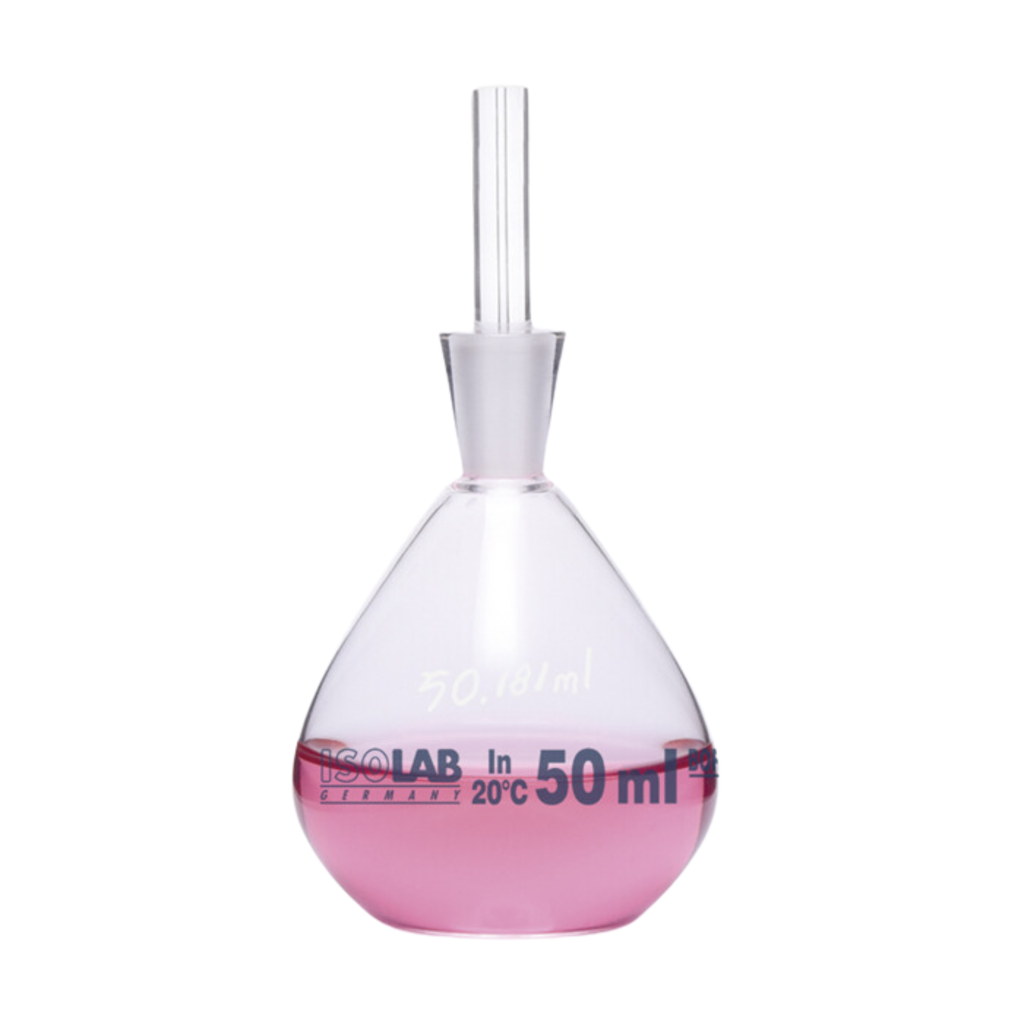 Frasco de Densidad Calibrado 10 ml, Vidrio Según ISO 3507, Isolab