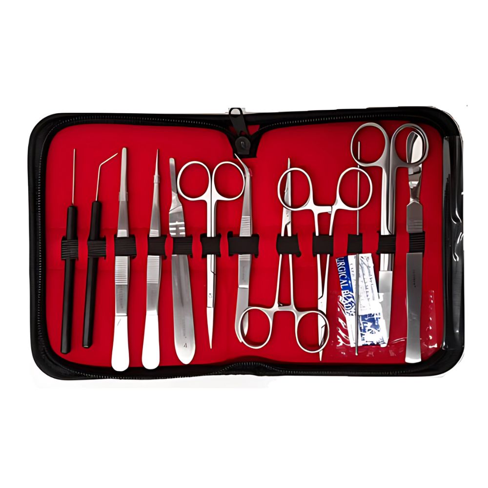 Estuche de disección con 12 piezas 