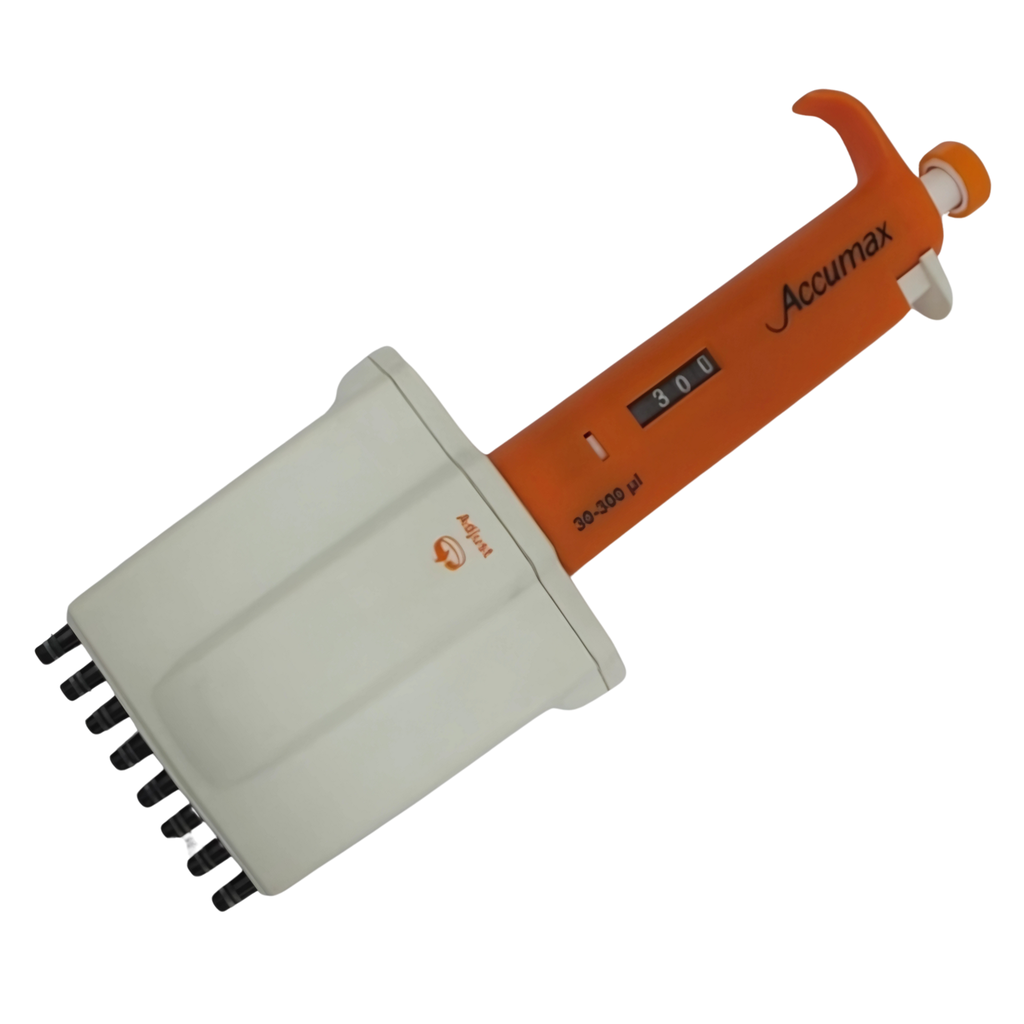 Micropipeta Multicanal de 8 Canales 30 a 300 uL Certificado ISO 8655 Modelo MA8-300 Accumax