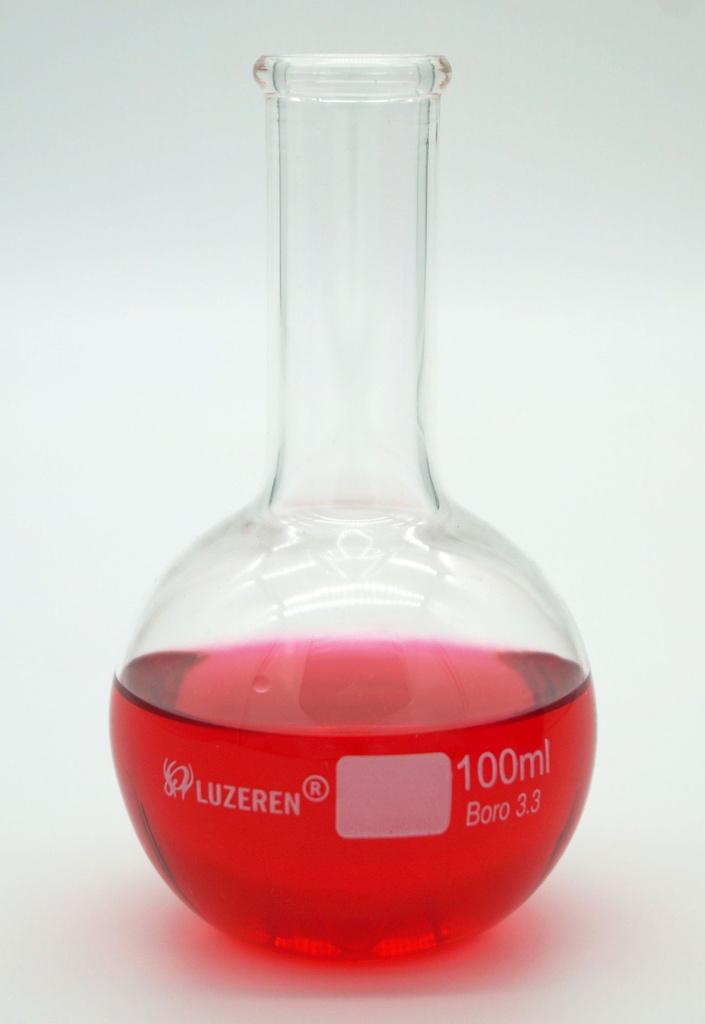 Matraz de ebullicion fondo plano 100ml. Luzeren