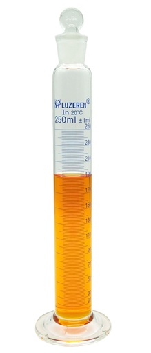[GL41603H-250] Probeta de vidrio con tapón 250 mL boro 3.3 – Luzeren