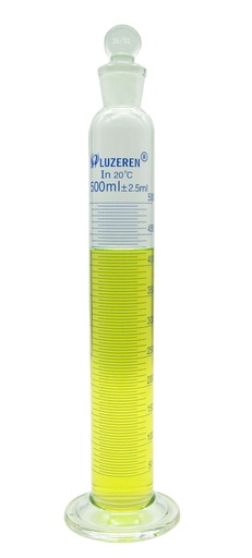 [GL41603H-500] Probeta de vidrio con tapón 500 mL boro 3.3 – Luzeren