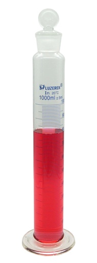 [GL41603H-901] Probeta de vidrio con tapón 1 L boro 3.3 – Luzeren