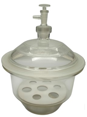 Desecador de vidrio claro para vacio 210mm. Luzeren