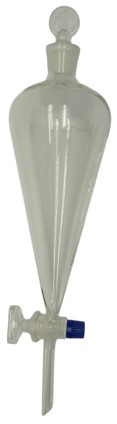 Embudo de separacion llave de vidrio 500ml. Luzeren
