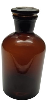 Frasco ámbar para reactivo 500 mL, tapón esmerilado – Luzeren
