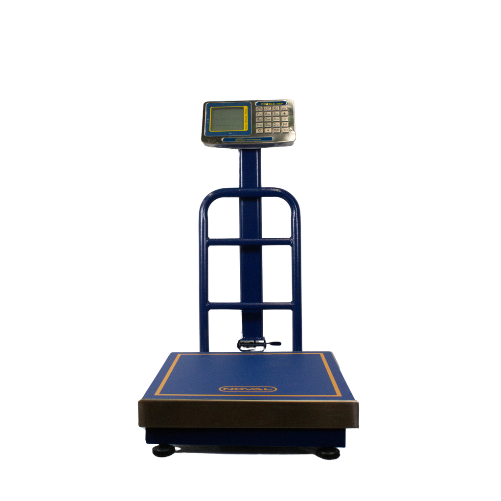 Báscula digital de plataforma con barandal. Capacidad de 600 kg. a 100 gr. - Noval