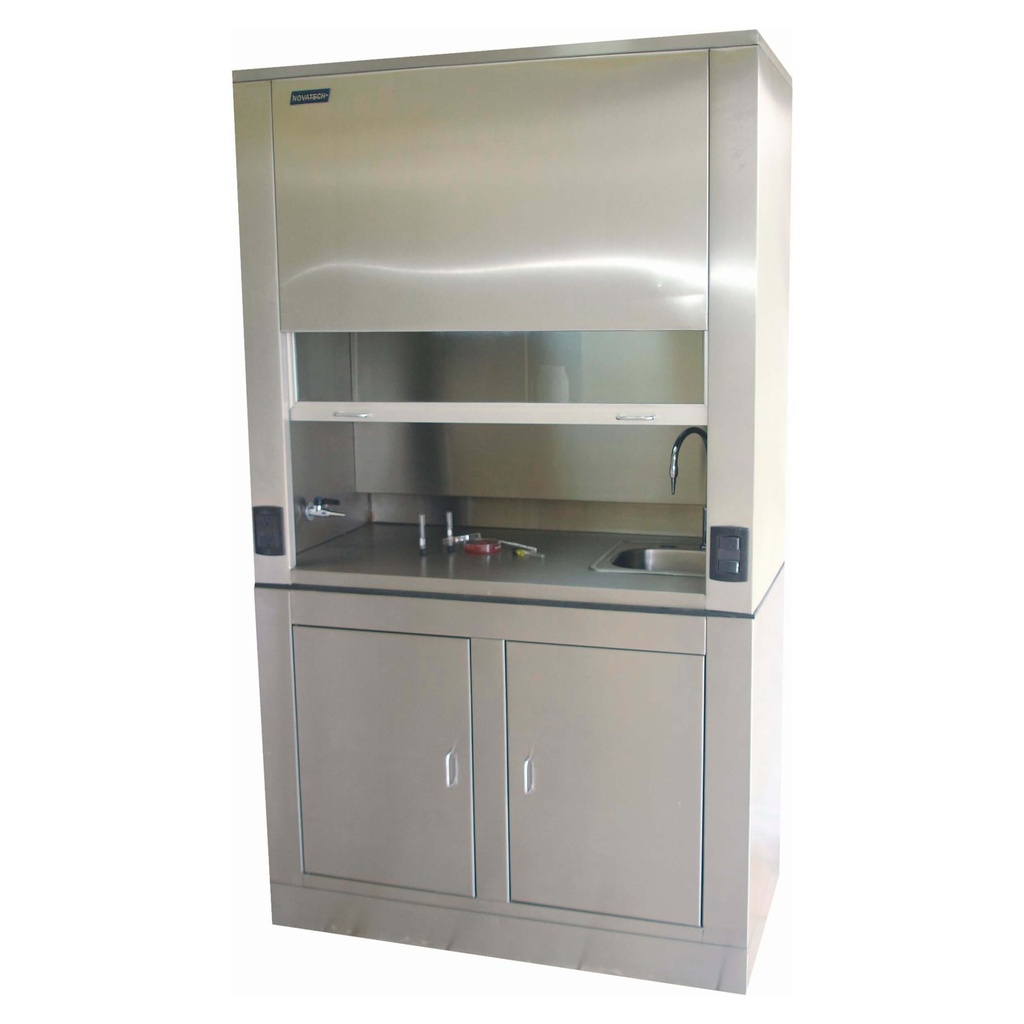 campana de extraccion inoxidable con recubrimiento epoxico (ret) 120 cm con base y accesorios - novatech