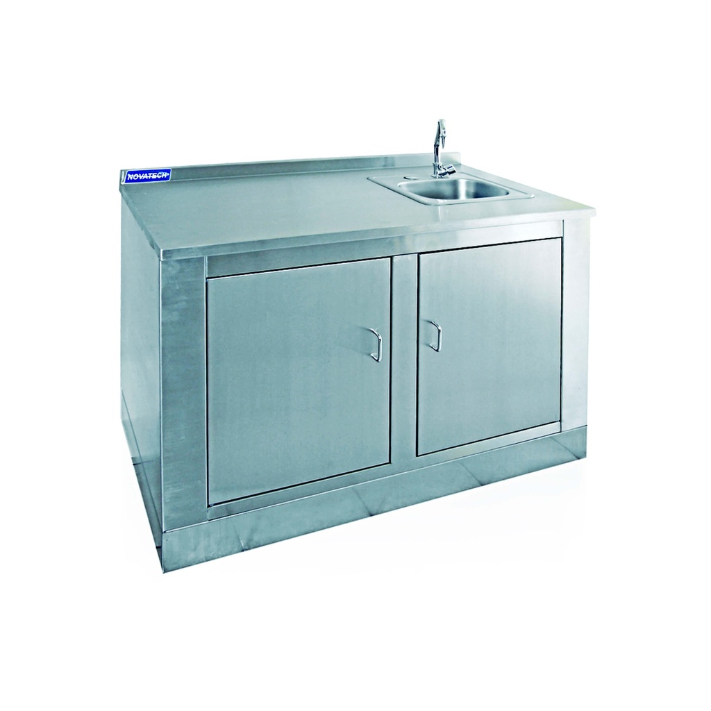 gabinete con tarja de acero inoxidable - novatech
