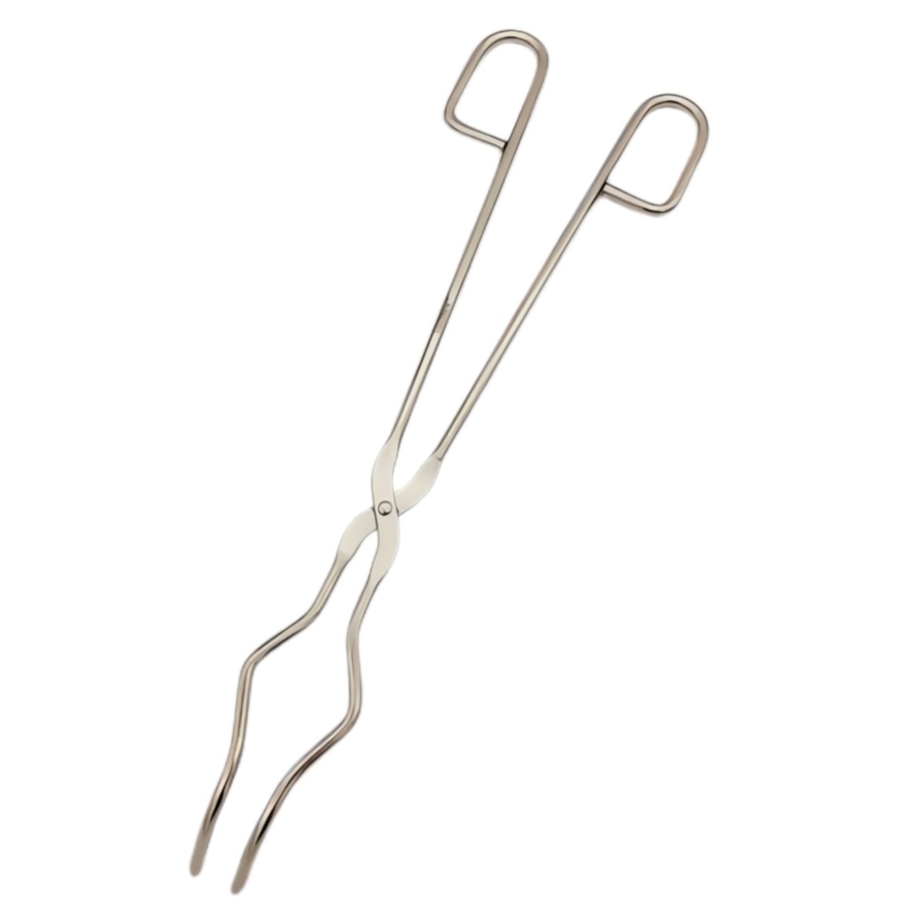 Pinzas para crisol 300 mm – Acero niquelado Ø5 mm (Luzeren)