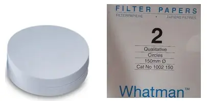 [1002-150] papel filtro # 2 de 15cm, 100/paq. whatman