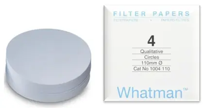 [1004-110] papel filtro # 4 de 11cm, 100/paq. whatman