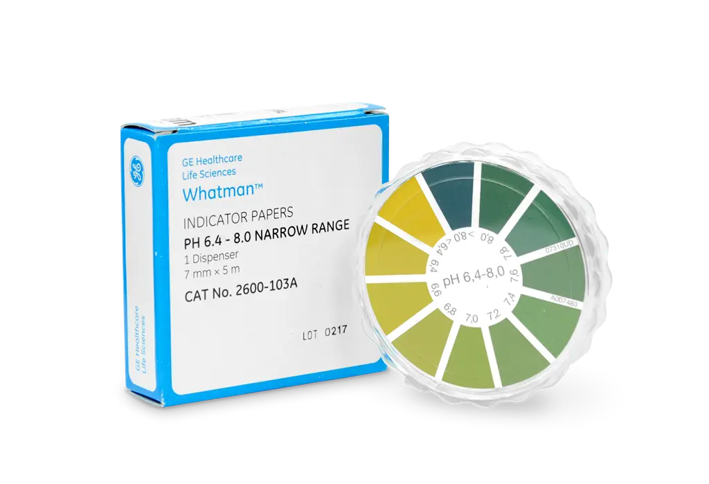 papel indicador ph 6.4- 8, 7mm x 5m/rollo. whatman