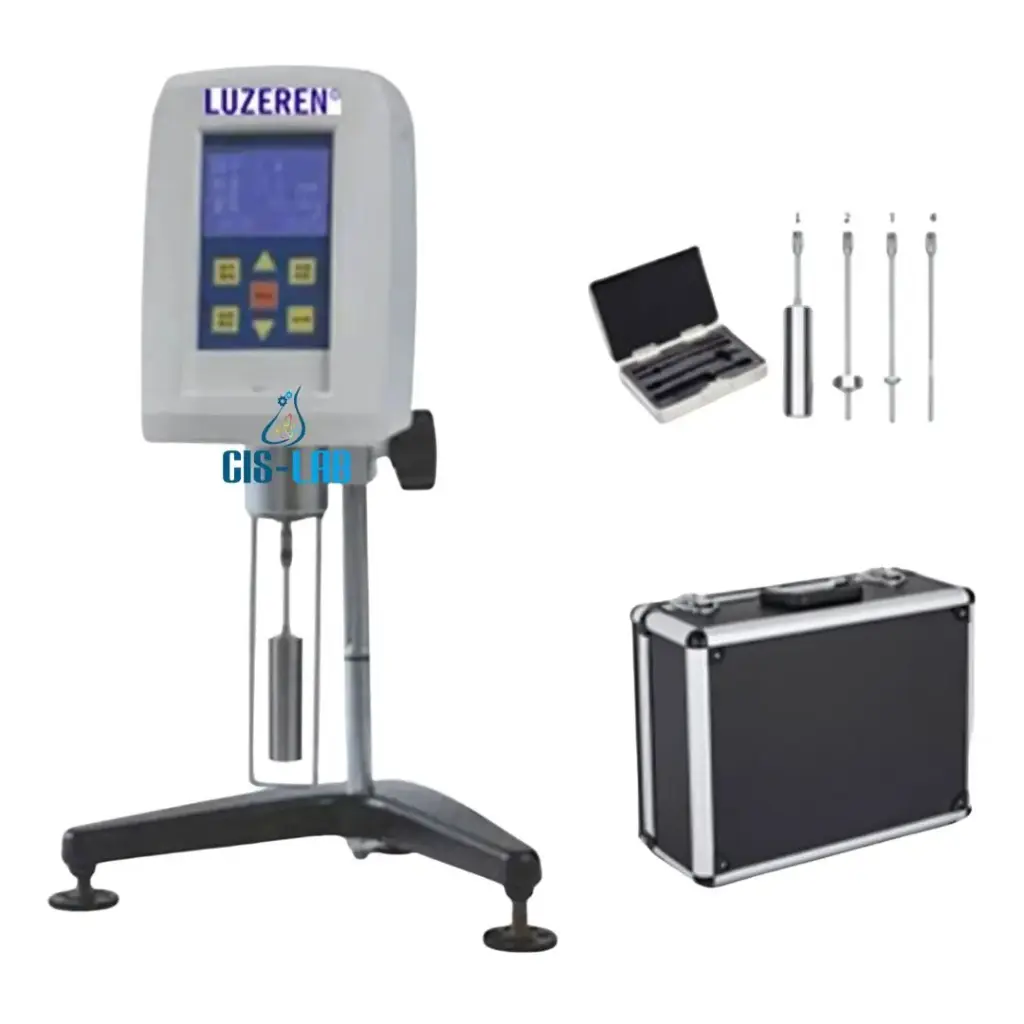 [LUZ-1716] Viscosímetro rotatorio digital 1–100,000 mPa·s, LCD azul – Luzeren