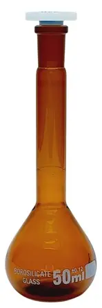 [LUZ-7006] Matraz volumétrico ámbar 50 mL Clase B – Luzeren