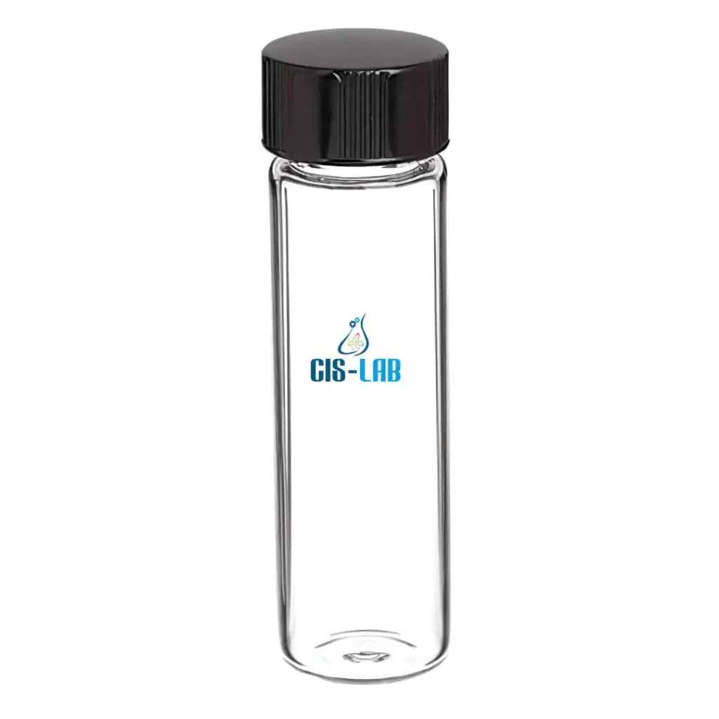 [LUZ-2730] Vial claro 12 mL rosca 15-425 con tapa negra PTFE/silicón (c/100) – Luzeren