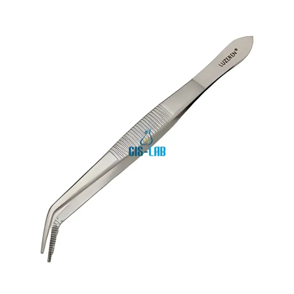 Pinzas De Diseccion Ss 130Mm Punta Curva.  Luzeren