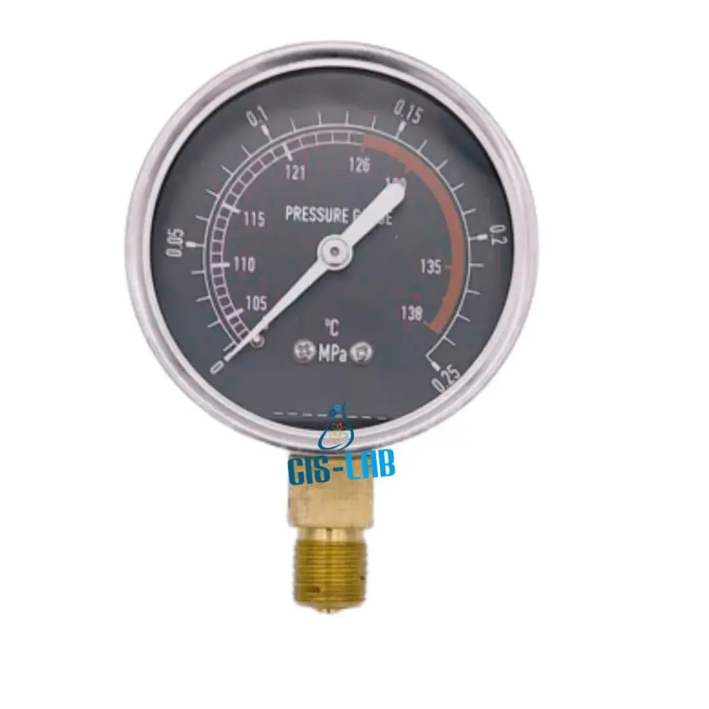 Manometro Para Autoclave 00.25 Mpa.  Luzeren