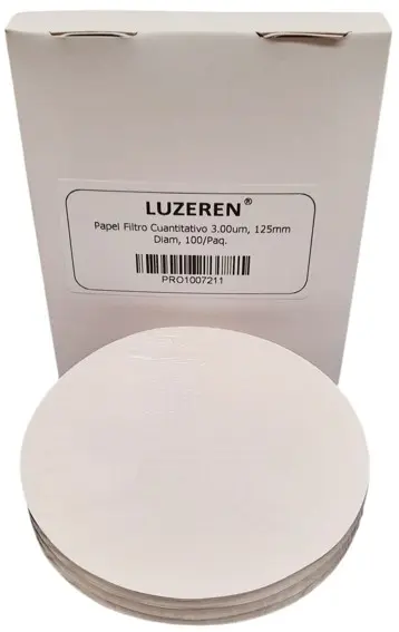 [LUZ-7211] Papel filtro cuantitativo 3 um Ø125 mm – Luzeren
