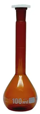 Matraz volumétrico ámbar 100 mL Clase B – Luzeren