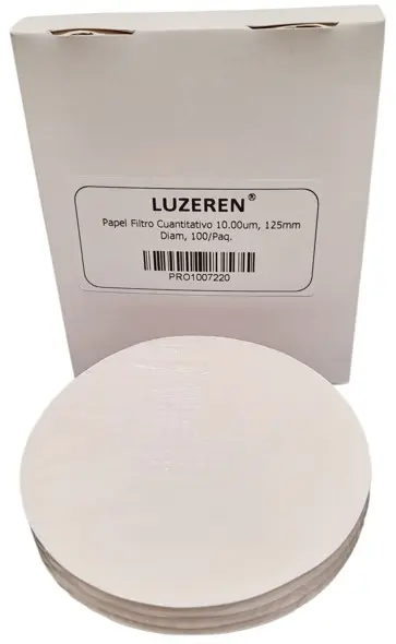 [LUZ-7220] Papel filtro cuantitativo 10 µm Ø125 mm – Luzeren