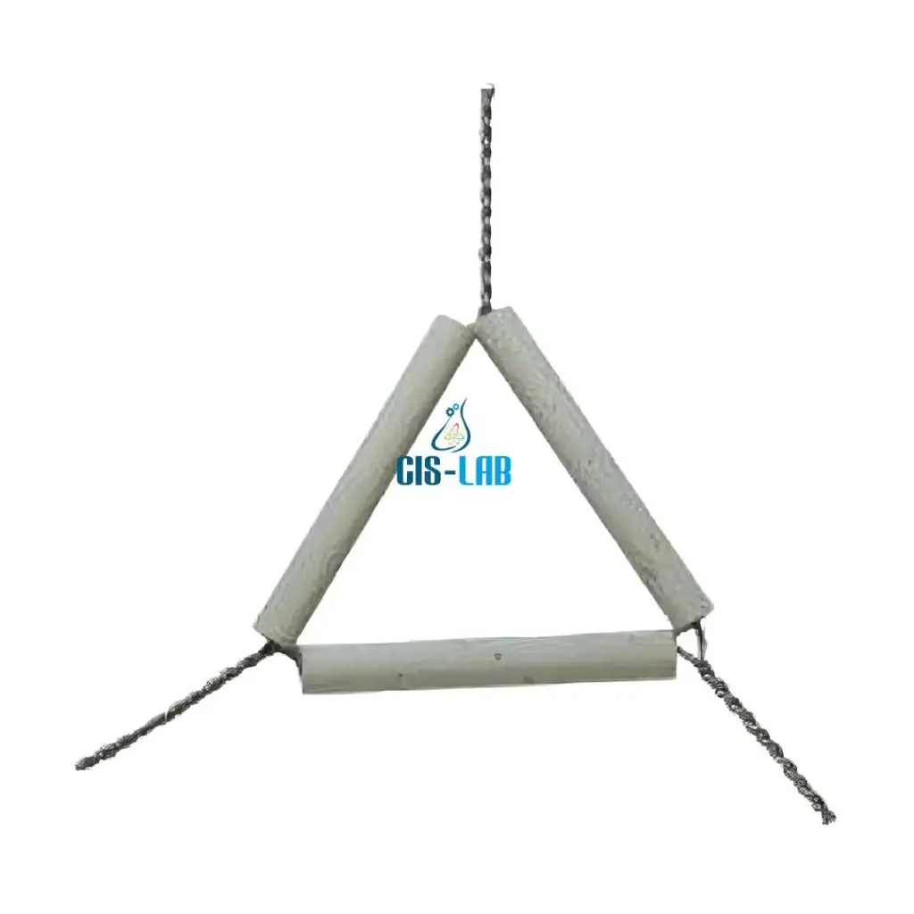 [LUZ-2374] Triángulo de porcelana 59 mm con alambre galvanizado – Luzeren