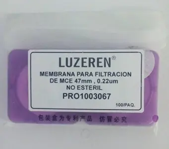 Membrana MCE 0.22 µm Ø47 mm no estéril (100 pzas) – Luzeren