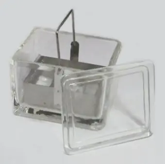 Caja Coplin vidrio Luzeren rack acero 20 portaobjetos