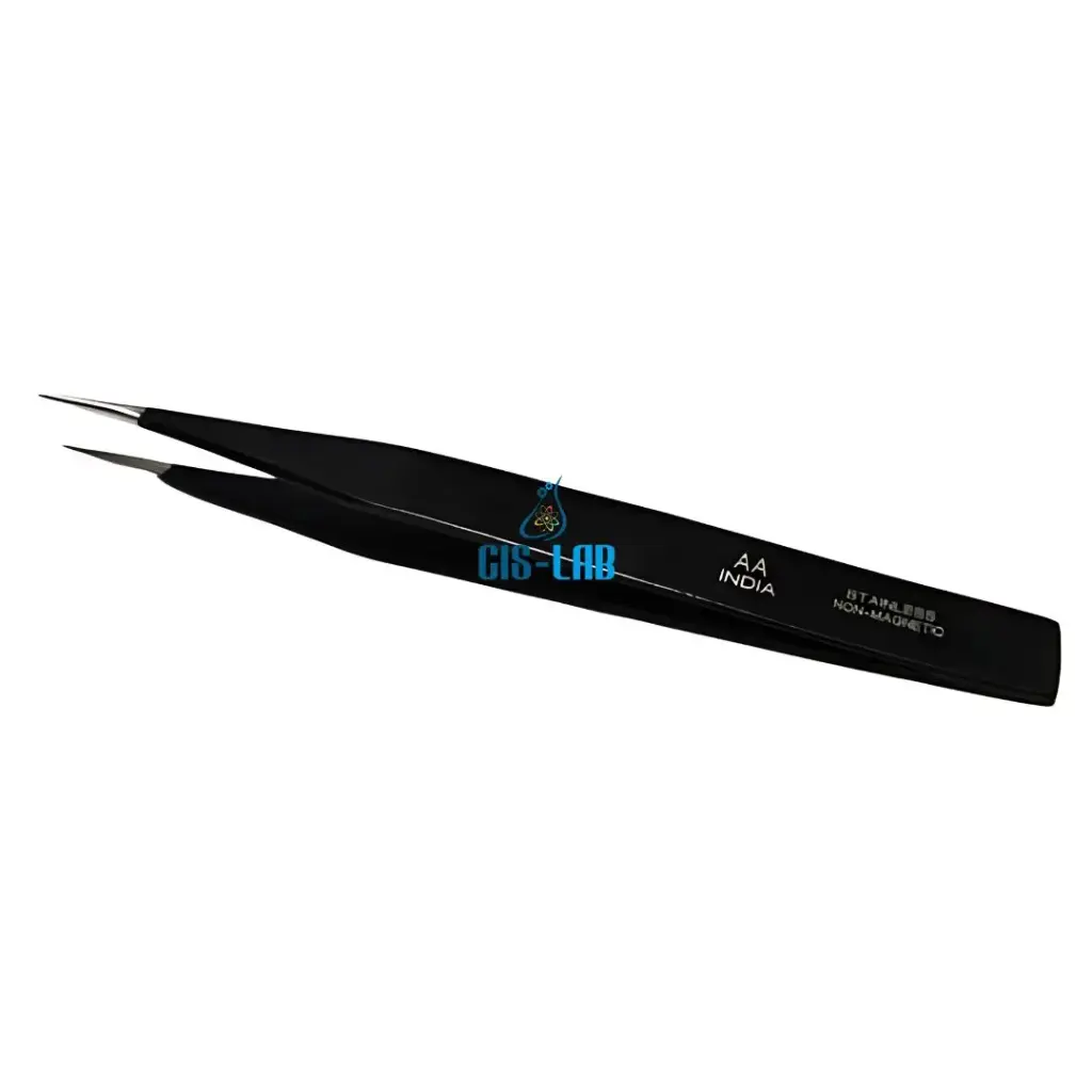 [LUZ-5443] Pinza punta recta superfina 12.5 cm – Negra (Luzeren)